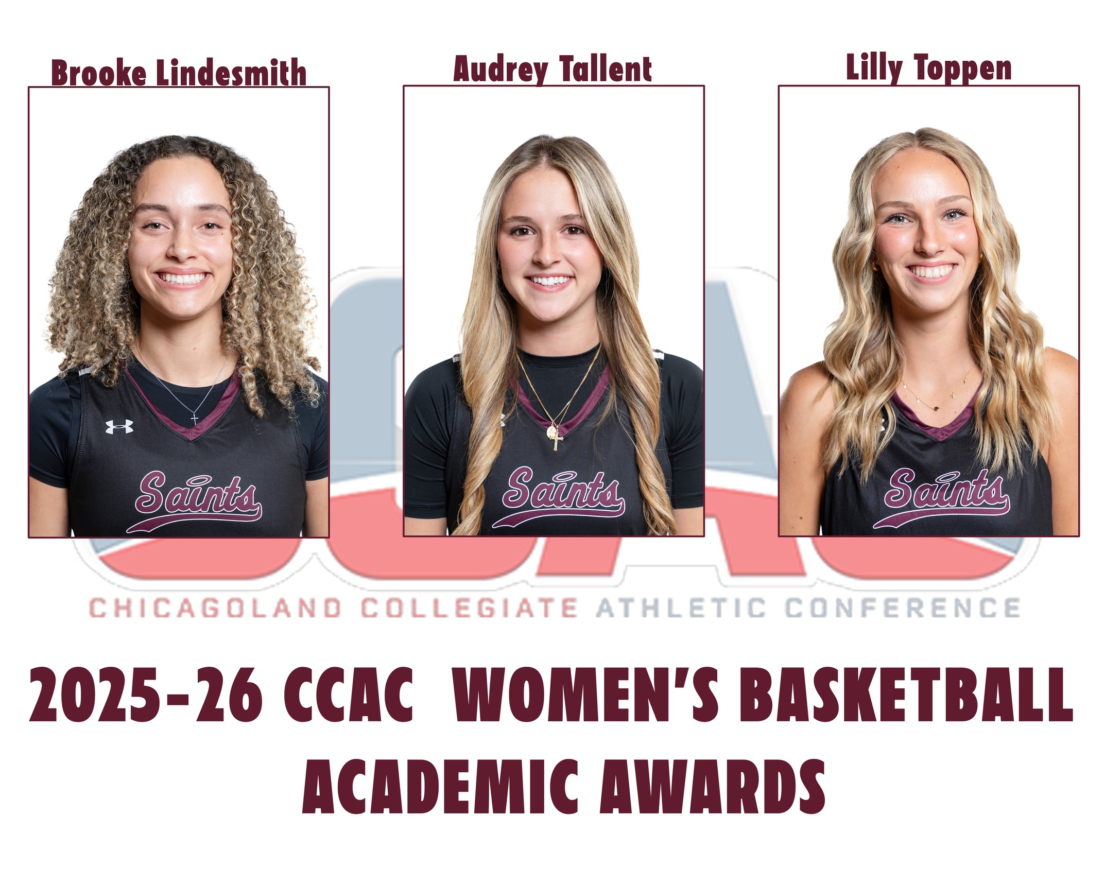 Women's Basketball 2025-26 CCAC All-Academic Honors